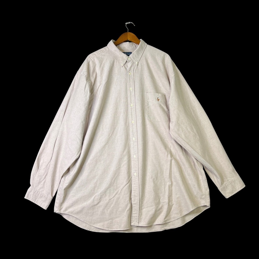 Ralph Lauren Classic Fit Oxford Shirt 3XLT Tall Tan Button Down Long Sleeve Pony
